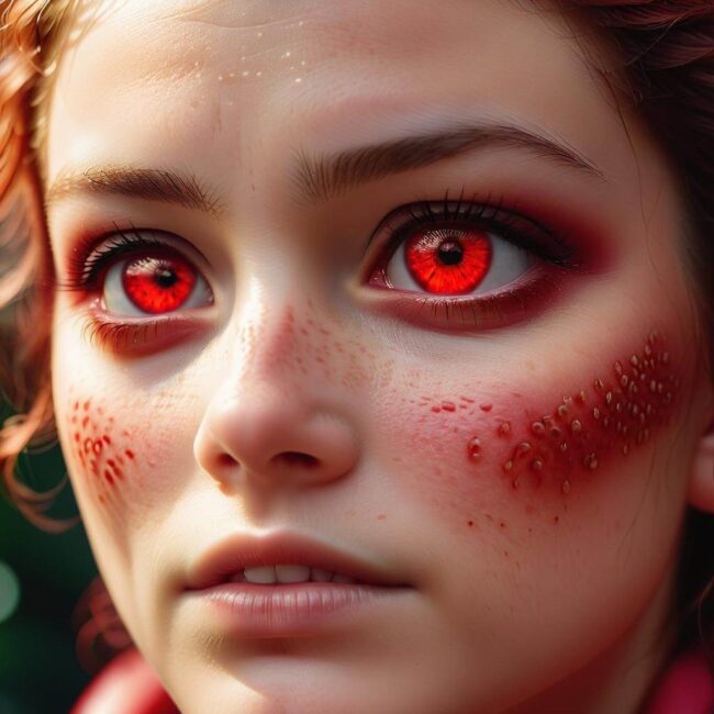 Bezpieczne kosmetyki dla skóry z czerwoną wysypką pod oczami