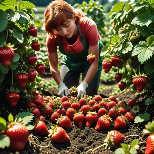 Czy truskawki można ściółkować torfem
