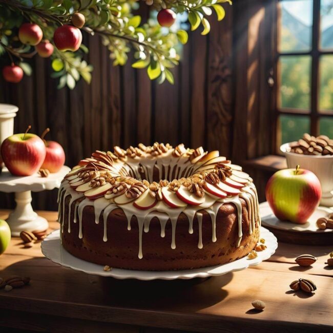 Domowe wypieki siostry Anastazji ciasto orzechowo jabłkowe