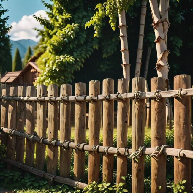 Drewniane ogrodzenie prywatności