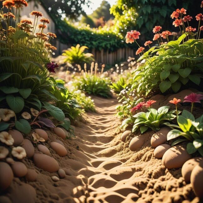 Gleba piaszczysta w ogrodzie