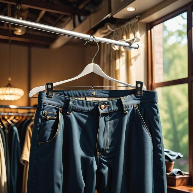 Jak wieszać spodnie w małej szafie