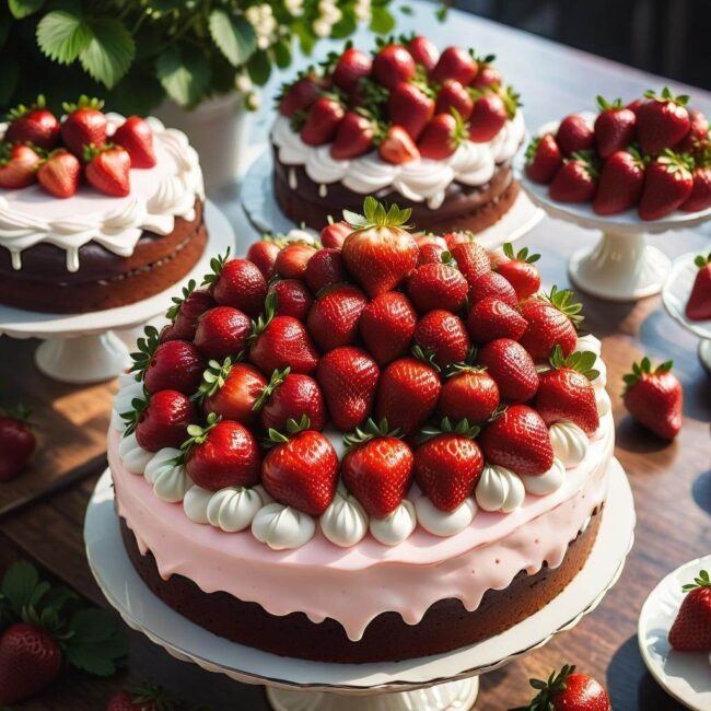 Krokowa instrukcja układania truskawek na cieście