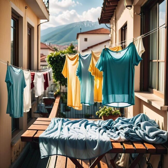 Optymalna organizacja przestrzeni podczas suszenia prania na balkonie