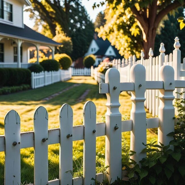 Płot sztachetowy na działkę