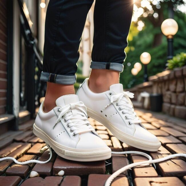 Sposoby na usuwanie plam z białych butów