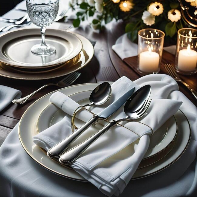 Zasady układania sztućców podczas obiadu