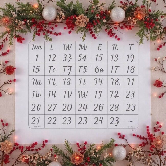Wzory do kalendarza adwentowego z papieru